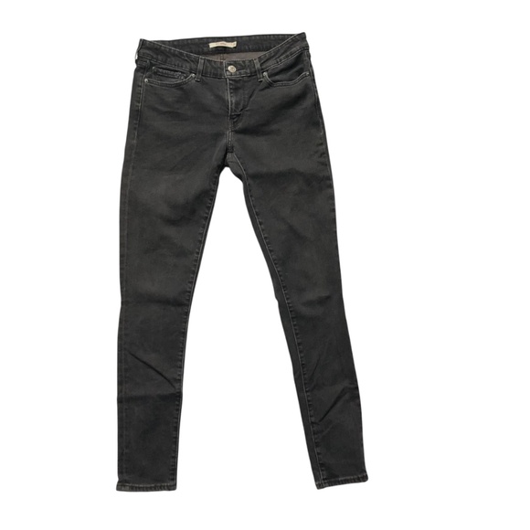 Levi’s 711 Skinny Size 28 Charcoal Color Jeans - Picture 2 of 14